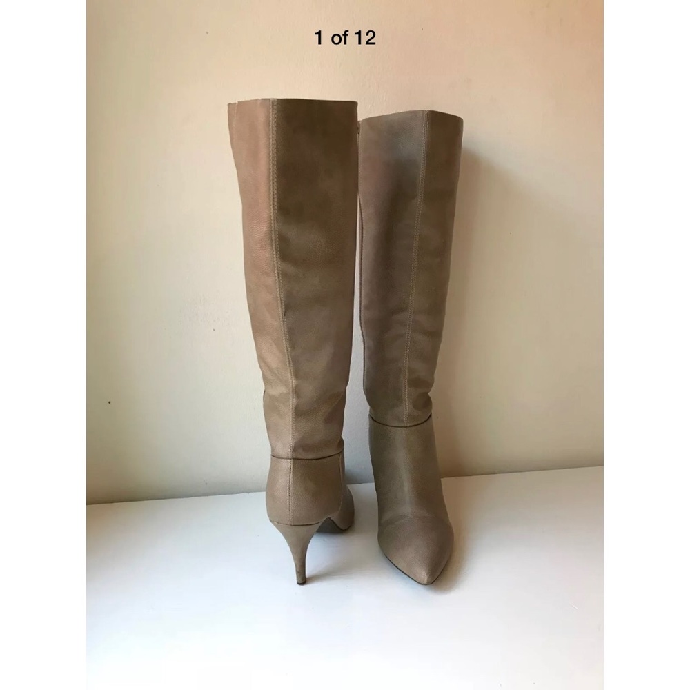 Vintage Tan 80’s Knee High High Heel Boots 8.5